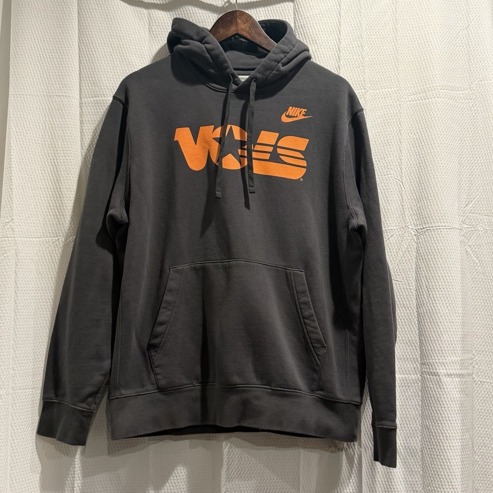 Tennessee Vols Hooded Shirt Mens M Charcoal Gray Pullover Nike Performance NWOT
